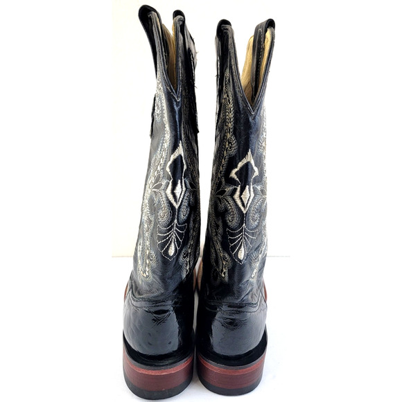 Ferrini Black Caiman Print Cowboy Boots Men’s 8 B Western main image 4
